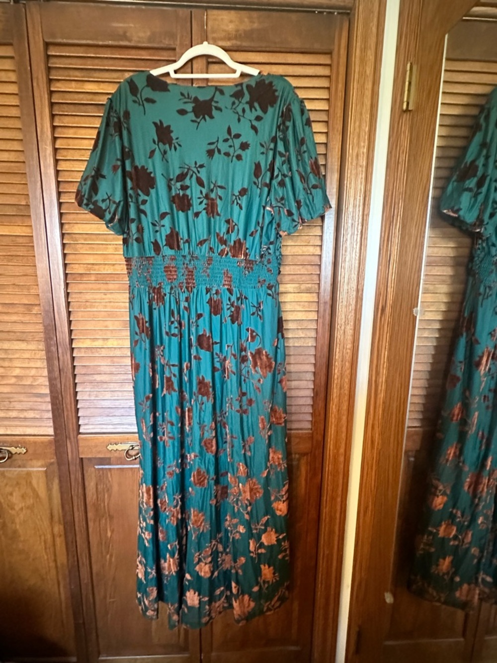 BNWT Baltic Born Leslie velvet maxi dress in jade and bronze size 1X - Picture 11 of 12